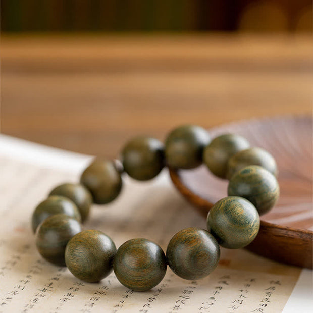 Buddha Stones Tibetan Green Sandalwood Soothing Cure Bracelet (Extra 35% Off | USE CODE: FS35) - image 2