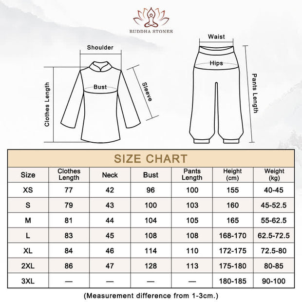 Buddha Stones Lotus Flower Leaf Pattern Tai Chi Meditation Prayer Spiritual Zen Practice Clothing Women's Set (Extra 30% Off | USE CODE: FS30) - image 5