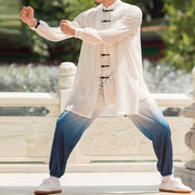 Buddha Stones Lotus Frog-Button Meditation Prayer Spiritual Zen Tai Chi Qigong Practice Unisex Clothing Set Taiji Suit BS 23