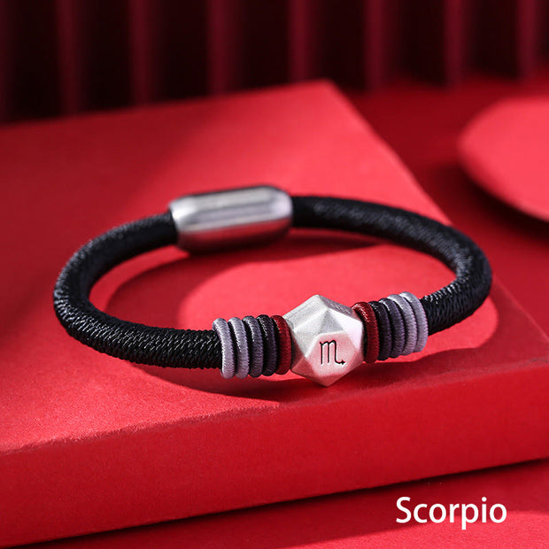 Buddha Stones 999 Sterling Silver 12 Constellations of the Zodiac Blessing Handmade String Bracelet (Extra 35% Off | USE CODE: FS35) - Scorpio - image 14