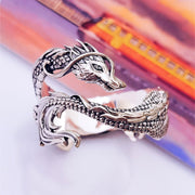 Buddha Stones Vintage Dragon Pattern Protection Ring Ring BS 1