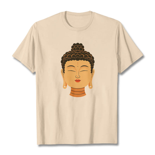 Buddha Stones Blessed Meditation Buddha Tee T-shirt T-Shirts BS Bisque 2XL