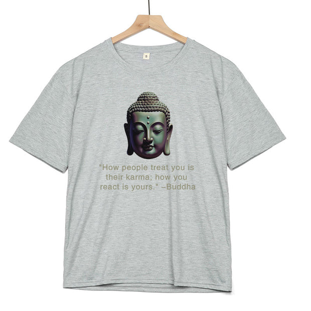 Buddha Stones How People Treat You Is Their Karma Buddha Tee T-shirt T-Shirts BS 35