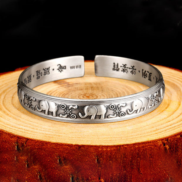 Buddha Stones Elephant White Copper Strength Bracelet Bangle (Extra 30% Off | USE CODE: FS30) - image 9