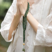 Buddha Stones 108 Mala Beads Green Sandalwood Boxwood Lotus Positive Bracelet (Extra 35% Off | USE CODE: FS35) - image 2