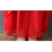 Buddha Stones V-Neck Midi Tunic Dress Wide Leg Pants Meditation Zen Practice Dance Clothing Women's Meditation Cloth BS 18