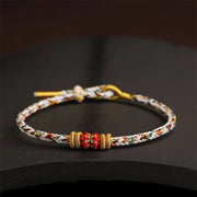 Buddha Stones Handmade Colorful Rope King Kong Knot Braided Luck Bracelet - image 15
