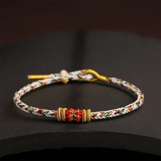 Buddha Stones Handmade Colorful Rope King Kong Knot Braided Luck Bracelet - image 15