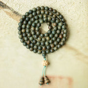 Buddha Stones 108 Mala Beads Green Sandalwood Boxwood Lotus Positive Bracelet (Extra 35% Off | USE CODE: FS35) - 8mm - image 8