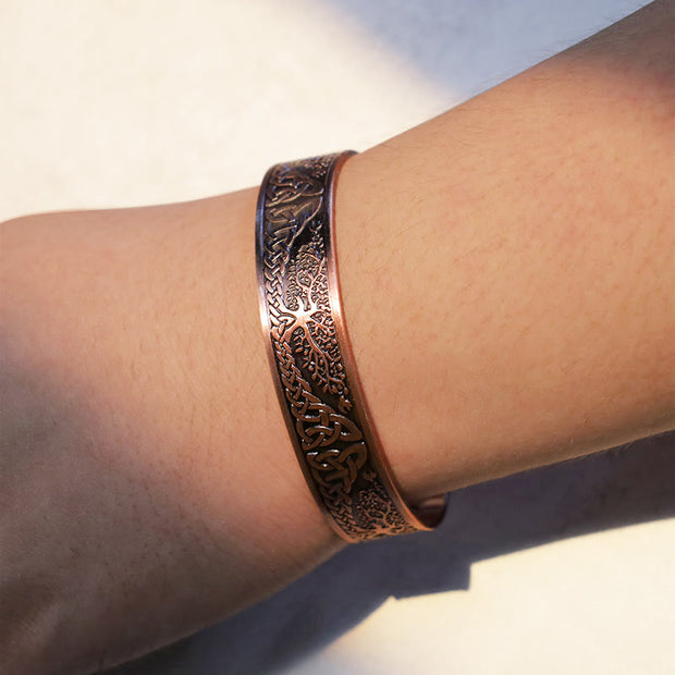 FREE Today: Connection Strength Tree Of Life Balance Magnetic Adjustable Cuff Bracelet Bangle