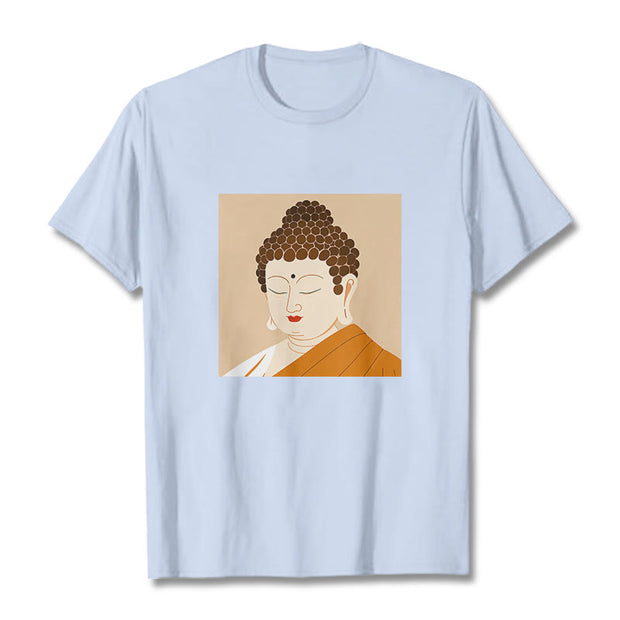Buddha Stones Close Eyes And Relax Buddha Tee T-shirt T-Shirts BS LightCyan 2XL