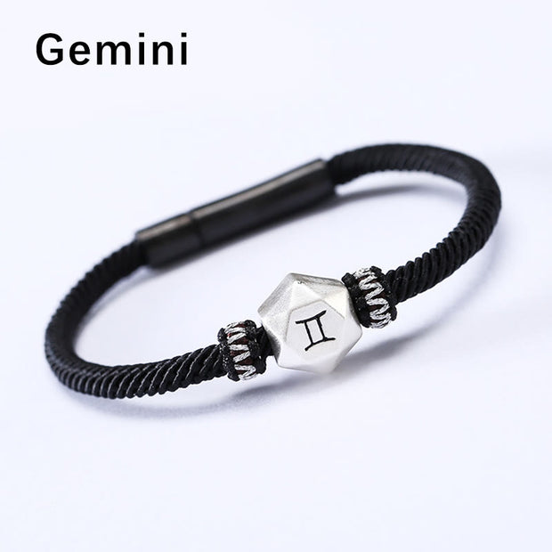 Buddha Stones 999 Sterling Silver 12 Constellations of the Zodiac Protection Handmade String Bracelet (Extra 35% Off | USE CODE: FS35) - image 4