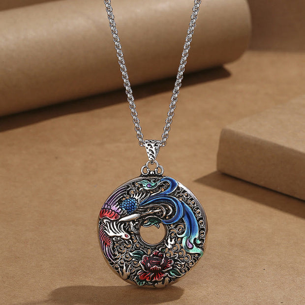 Buddha Stones Phoenix Peony Flower Luck Protection Necklace Pendant (Extra 30% Off | USE CODE: FS30) - image 5