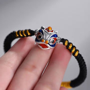 Buddha Stones Handmade Dancing Lion Luck Braided String Bracelet