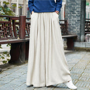 Buddha Stones Solid Color Loose Yoga Wide Leg Pants With Pockets Wide Leg Pants BS 1