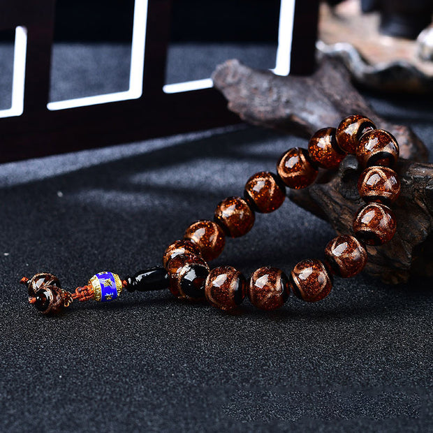 Buddha Stones Tibetan Dragon Vein Agate Healing Bracelet Bracelet BS 9