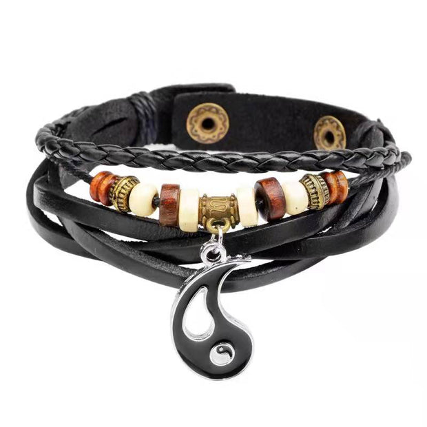 Yin Yang Pendant Couple Balance Bracelet (Extra 30% Off | USE CODE: FS30) Bracelet BS Black