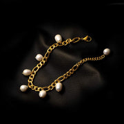 Buddha Stones Pearl Happiness Wealth Anklet