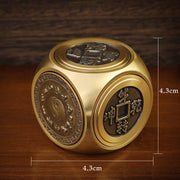 Buddha Stones Four Beasts Feng Shui Yin Yang Bagua Copper Coin Harmony Rotatable Decoration