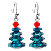 Buddha Stones Various Crystals Christmas Tree Amethyst Peace Healing Drop Earrings Earrings BS Blue