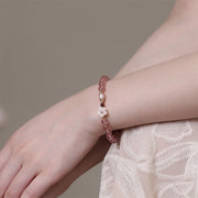 Buddha Stones Strawberry Quartz Peach Blossom Love Bracelet Bracelet BS 2