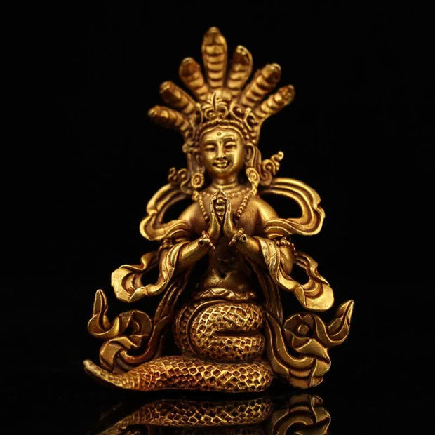 Buddha Stones Bodhisattva Nagarjuna Protection Copper Statue Decoration Decorations BS 6