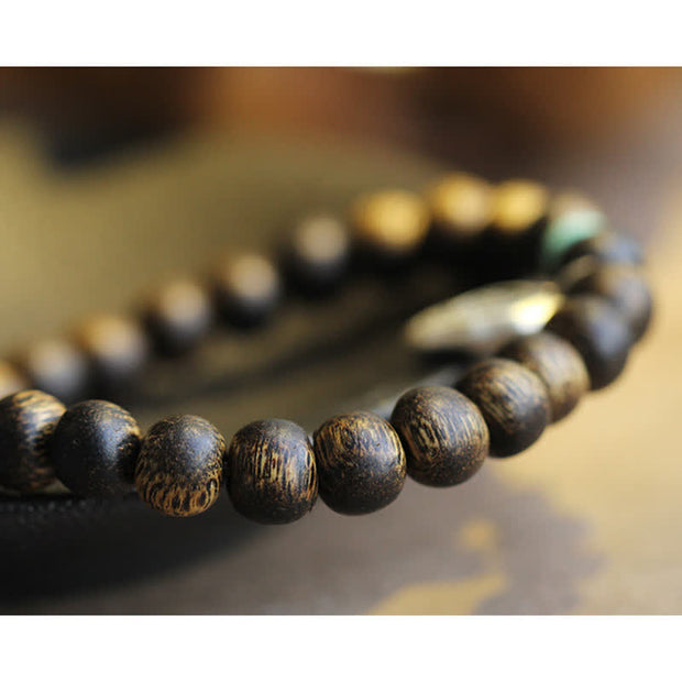 Buddha Stones Vietnam Qinan Agarwood Turquoise Balance Strength Bracelet Bracelet BS 13