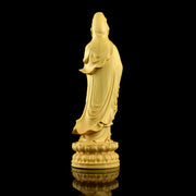 Buddha Stones Avalokitesvara Boxwood Blessing Home Decoration