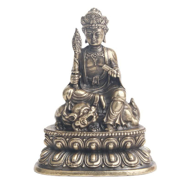 Buddha Stones Manjusri Bodhisattva Serenity Copper Statue Decoration Decorations BS 9