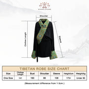 Buddha Stones Tibetan Shirt Robe Clothing Lhasa Jacquard Robe Men Clothing