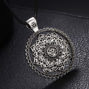 Six True Words Wisdom Mandala Flower Pattern String Necklace Necklaces & Pendants BS 1