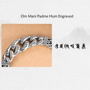 Buddha Stones Om Mani Padme Hum Engraved Peace Purity Bracelet Bracelet BS 8
