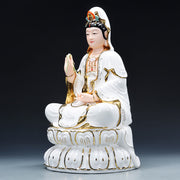 Buddha Stones Chenrezig Bodhisattva Avalokitesvara Success Ceramic Statue Home Decoration Decorations BS 4