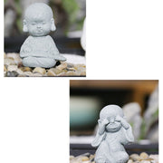 Buddha Stones Meditation Prayer Monk Buddha Statue Serenity Home Decoration