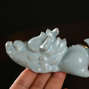 Buddha Stones Year Of The Dragon Luck Ceramic Tea Pet Home Figurine Decoration Decorations BS 8