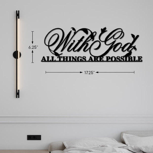 Buddha Stones With God All Things Are Possible Metal Sign Wall Art