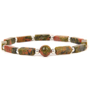 Buddha Stones Natural Crystal Amethyst Tiger Eye Spiritual Balance Bracelet Bracelet BS Indian Agate