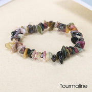 Natural Irregular Shape Crystal Stone Warmth Soothing Bracelet Bracelet BS Tourmaline