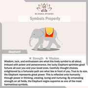 Buddha Stones Ebony Wood Elephant God of Fortune Buddha Blessing Necklace String Pendant