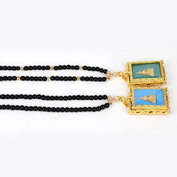 Obsidian Buddha Serenity Pendant Necklace (Extra 30% Off | USE CODE: FS30) Necklaces & Pendants BS 9