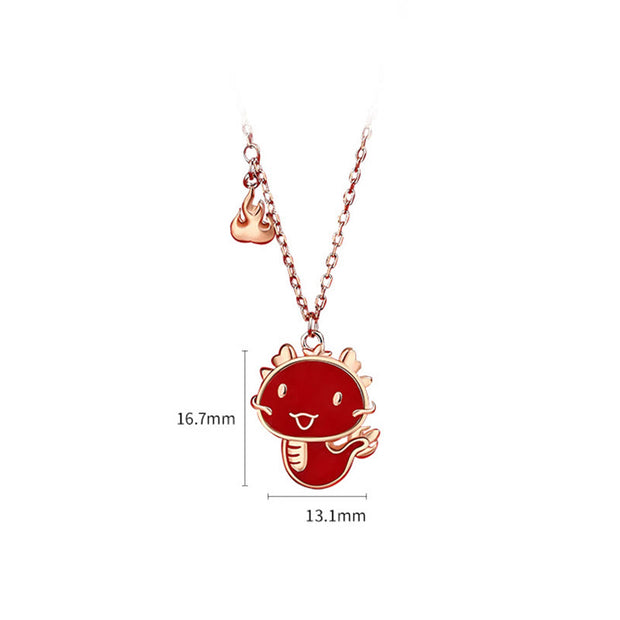 ❗❗❗A Flash Sale- Buddha Stones 925 Sterling Silver Year of the Dragon Color-Changing Dragon Fu Character Success Necklace Pendant Earrings Necklaces & Pendants BS 10