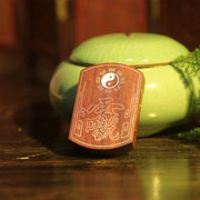 Buddha Stones 999 Sterling Silver Ebony Wood Red Sandalwood Yin Yang Bagua Balance Necklace Pendant Necklaces & Pendants BS 15