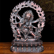Buddha Stones Tibet Mahakala Bodhisattva Figurine Compassion Copper Statue Decoration Decorations BS 4