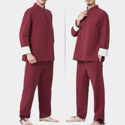 Buddha Stones Spiritual Zen Meditation Yoga Prayer Practice Cotton Linen Clothing Men's Set Clothes BS 3