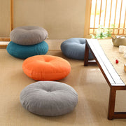 Buddha Stones Lotus Simple Pattern Linen Meditation Seat Cushion Home Living Room Decoration Decorations buddhastoneshop 3