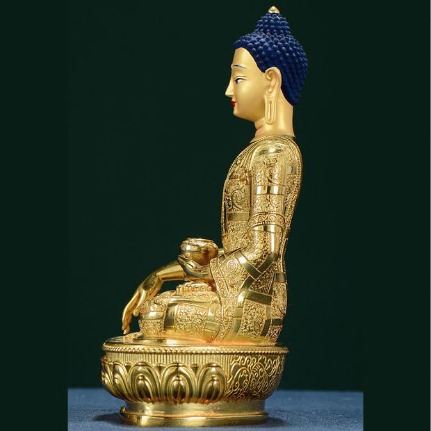 Buddha Stones Buddha Shakyamuni Figurine Enlightenment Copper Statue Home Offering Decoration Decorations BS 2