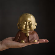 Buddha Stones Little Buddha Laughing Buddha Ceramic Healing Incense Burner Incense Burner BS 1