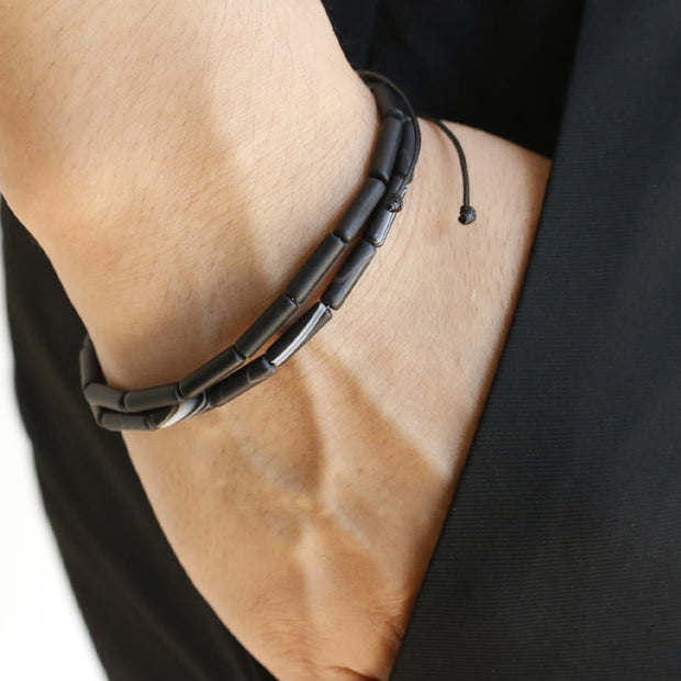 Buddha Stones Black Onyx Bead Support Protection Bracelet Bracelet BS main