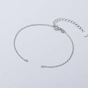 Buddha Stones 925 Sterling Silver Semi-finished Chain Blessing Bracelet