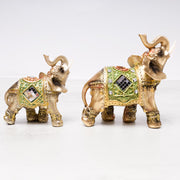 Buddha Stones Lucky Feng Shui Green Elephant Statue Sculpture Wealth Figurine Gift Home Decoration Decorations BS 3